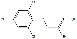 N'-hydroxy-2-(2,4,6-trichlorophenoxy)ethanimidamide Struktur