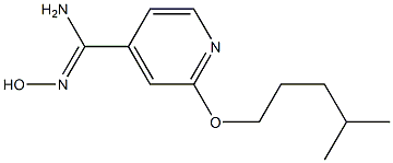 N'-hydroxy-2-[(4-methylpentyl)oxy]pyridine-4-carboximidamide Struktur