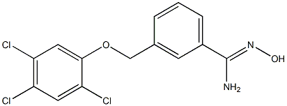 N'-hydroxy-3-(2,4,5-trichlorophenoxymethyl)benzene-1-carboximidamide Struktur