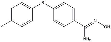 N'-hydroxy-4-[(4-methylphenyl)sulfanyl]benzene-1-carboximidamide Struktur