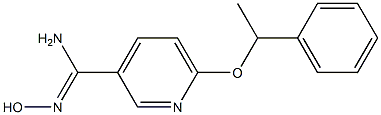 N'-hydroxy-6-(1-phenylethoxy)pyridine-3-carboximidamide Struktur