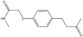 N-methyl-2-[4-(3-oxobutyl)phenoxy]acetamide Struktur