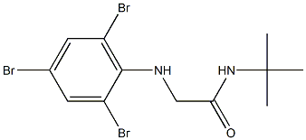 N-tert-butyl-2-[(2,4,6-tribromophenyl)amino]acetamide Struktur