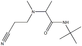 N-tert-butyl-2-[(2-cyanoethyl)(methyl)amino]propanamide Struktur