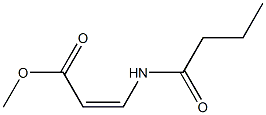 2-Propenoic  acid,  3-[(1-oxobutyl)amino]-,  methyl  ester,  (2Z)- Struktur