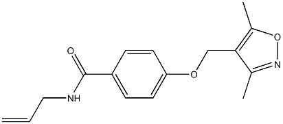 Benzamide,  4-[(3,5-dimethyl-4-isoxazolyl)methoxy]-N-2-propen-1-yl- Struktur