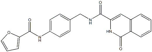 3-Isoquinolinecarboxamide,  N-[[4-[(2-furanylcarbonyl)amino]phenyl]methyl]-1,2-dihydro-1-oxo- Struktur