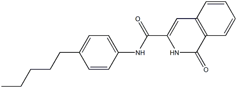 3-Isoquinolinecarboxamide,  1,2-dihydro-1-oxo-N-(4-pentylphenyl)- Struktur