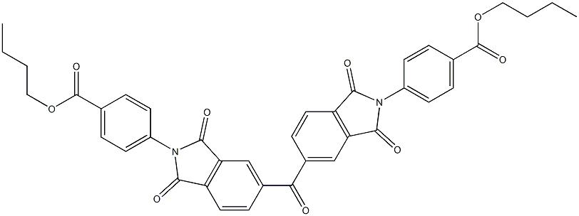 butyl 4-[5-({2-[4-(butoxycarbonyl)phenyl]-1,3-dioxo-2,3-dihydro-1H-isoindol-5-yl}carbonyl)-1,3-dioxo-1,3-dihydro-2H-isoindol-2-yl]benzoate Struktur