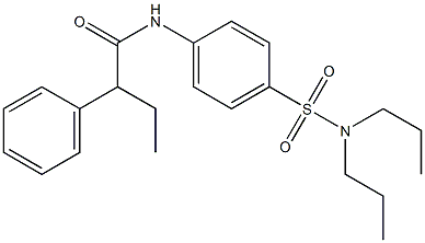 N-{4-[(dipropylamino)sulfonyl]phenyl}-2-phenylbutanamide Struktur