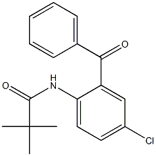 N-(2-benzoyl-4-chlorophenyl)-2,2-dimethylpropanamide Struktur