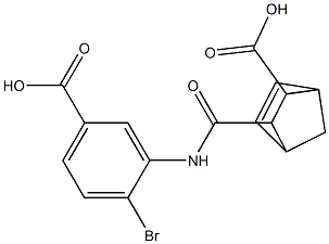 3-[(2-bromo-5-carboxyanilino)carbonyl]bicyclo[2.2.1]hept-5-ene-2-carboxylic acid Struktur