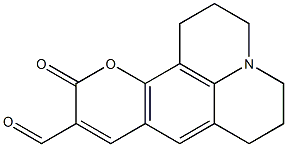 11-oxo-2,3,6,7-tetrahydro-1H,5H,11H-pyrano[2,3-f]pyrido[3,2,1-ij]quinoline-10-carbaldehyde Struktur