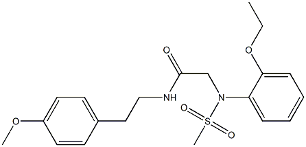 2-[2-ethoxy(methylsulfonyl)anilino]-N-[2-(4-methoxyphenyl)ethyl]acetamide Struktur