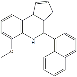 methyl 4-(1-naphthyl)-3a,4,5,9b-tetrahydro-3H-cyclopenta[c]quinolin-6-yl ether Struktur