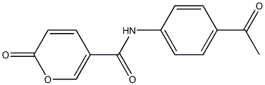 N-(4-acetylphenyl)-2-oxo-2H-pyran-5-carboxamide Struktur