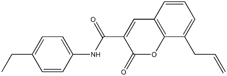 8-allyl-N-(4-ethylphenyl)-2-oxo-2H-chromene-3-carboxamide Struktur