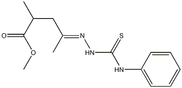 methyl 4-[(anilinocarbothioyl)hydrazono]-2-methylpentanoate Struktur