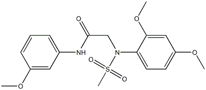 2-[2,4-dimethoxy(methylsulfonyl)anilino]-N-(3-methoxyphenyl)acetamide Struktur