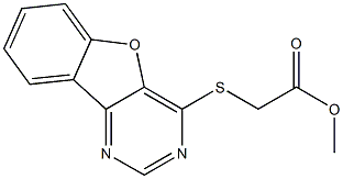 methyl ([1]benzofuro[3,2-d]pyrimidin-4-ylsulfanyl)acetate Struktur