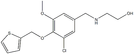 2-{[3-chloro-5-methoxy-4-(2-thienylmethoxy)benzyl]amino}ethanol Struktur