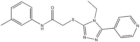 2-{[4-ethyl-5-(4-pyridinyl)-4H-1,2,4-triazol-3-yl]sulfanyl}-N-(3-methylphenyl)acetamide Struktur