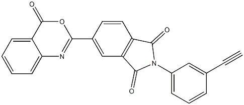 2-(3-ethynylphenyl)-5-(4-oxo-4H-3,1-benzoxazin-2-yl)-1H-isoindole-1,3(2H)-dione Struktur