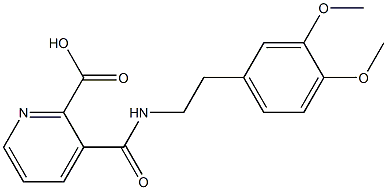 3-({[2-(3,4-dimethoxyphenyl)ethyl]amino}carbonyl)-2-pyridinecarboxylic acid Struktur