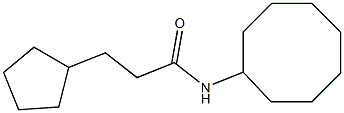 N-cyclooctyl-3-cyclopentylpropanamide Struktur