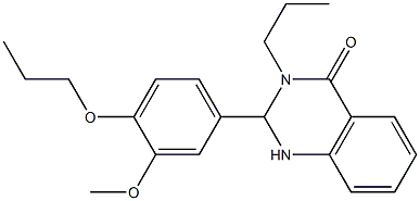 2-(3-methoxy-4-propoxyphenyl)-3-propyl-2,3-dihydro-4(1H)-quinazolinone Struktur