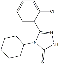 5-(2-chlorophenyl)-4-cyclohexyl-2,4-dihydro-3H-1,2,4-triazole-3-thione Struktur