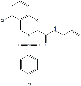 N-allyl-2-[[(4-chlorophenyl)sulfonyl](2,6-dichlorobenzyl)amino]acetamide Struktur