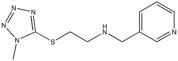 2-[(1-methyl-1H-tetraazol-5-yl)sulfanyl]-N-(3-pyridinylmethyl)ethanamine Struktur