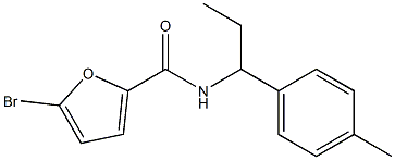 5-bromo-N-[1-(4-methylphenyl)propyl]-2-furamide Struktur