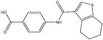 4-[(4,5,6,7-tetrahydro-1-benzothien-3-ylcarbonyl)amino]benzoic acid Struktur