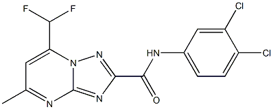 N-(3,4-dichlorophenyl)-7-(difluoromethyl)-5-methyl[1,2,4]triazolo[1,5-a]pyrimidine-2-carboxamide Struktur