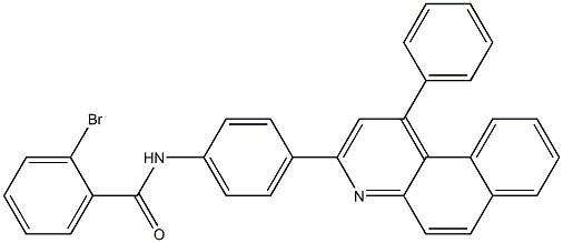 2-bromo-N-[4-(1-phenylbenzo[f]quinolin-3-yl)phenyl]benzamide Struktur