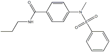 4-[methyl(phenylsulfonyl)amino]-N-propylbenzamide Struktur