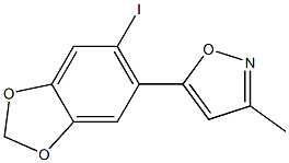 5-(6-iodo-1,3-benzodioxol-5-yl)-3-methylisoxazole Struktur