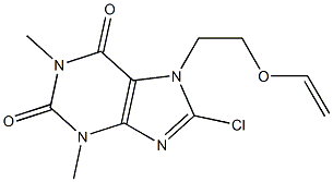 8-chloro-1,3-dimethyl-7-[2-(vinyloxy)ethyl]-3,7-dihydro-1H-purine-2,6-dione Struktur