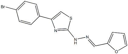 2-furaldehyde [4-(4-bromophenyl)-1,3-thiazol-2-yl]hydrazone Struktur