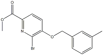 methyl 6-bromo-5-[(3-methylbenzyl)oxy]-2-pyridinecarboxylate Struktur