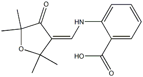 2-{[(2,2,5,5-tetramethyl-4-oxodihydro-3(2H)-furanylidene)methyl]amino}benzoic acid Struktur