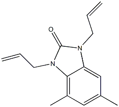 1,3-diallyl-4,6-dimethyl-1,3-dihydro-2H-benzimidazol-2-one Struktur