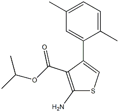 isopropyl 2-amino-4-(2,5-dimethylphenyl)-3-thiophenecarboxylate Struktur