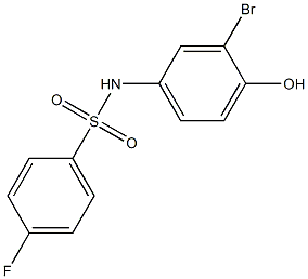 N-(3-bromo-4-hydroxyphenyl)-4-fluorobenzenesulfonamide Struktur