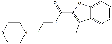 2-(4-morpholinyl)ethyl 3-methyl-1-benzofuran-2-carboxylate Struktur