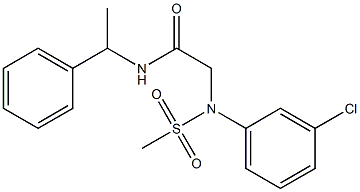 2-[3-chloro(methylsulfonyl)anilino]-N-(1-phenylethyl)acetamide Struktur