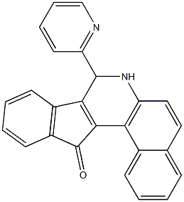 8-(2-pyridinyl)-7,8-dihydro-13H-benzo[f]indeno[1,2-c]quinolin-13-one Struktur