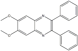 6,7-dimethoxy-2,3-diphenylquinoxaline Struktur